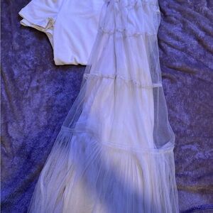 Express top with Vera Wang skirt